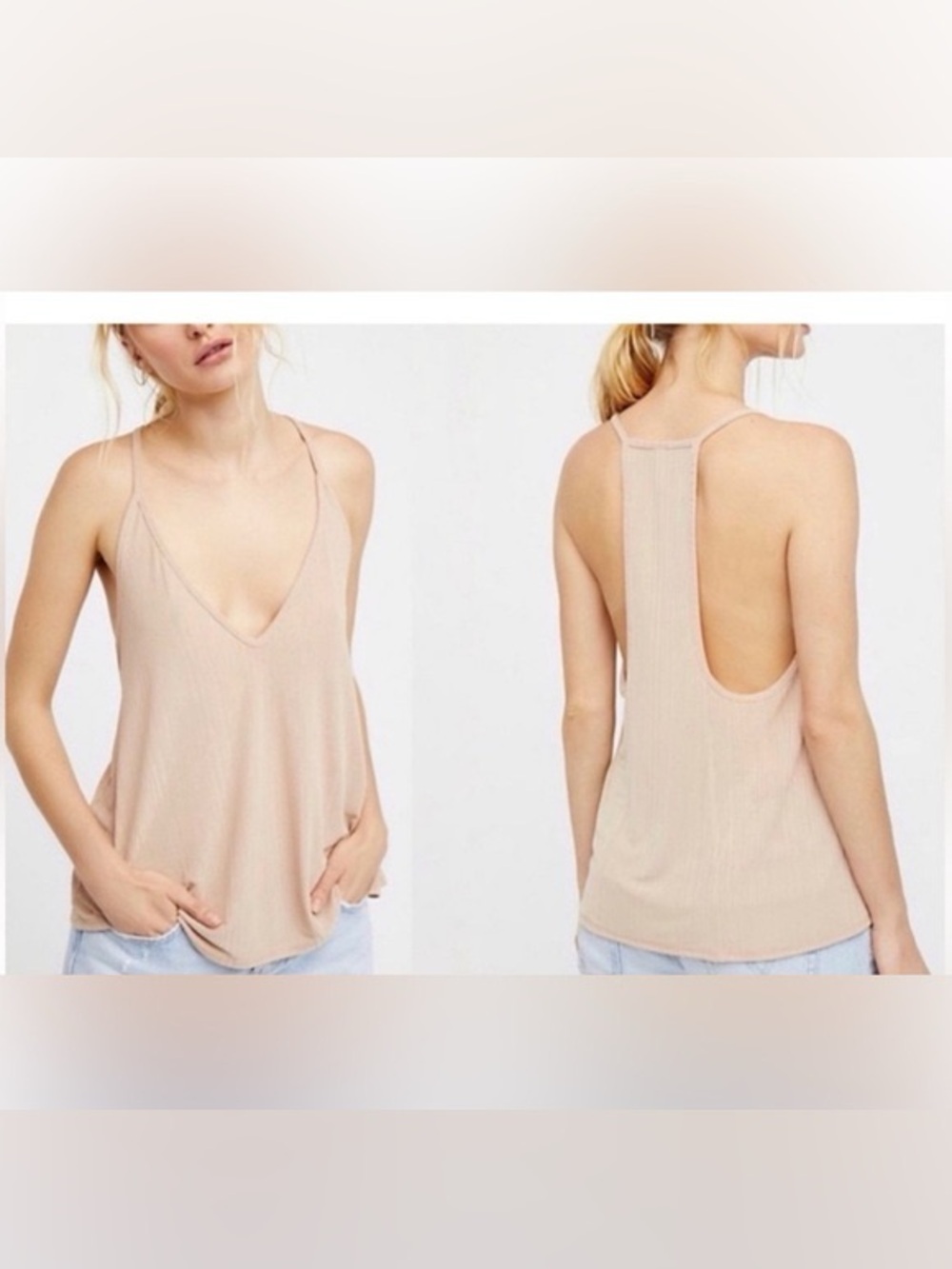 Free people slinky slink nude swing tank